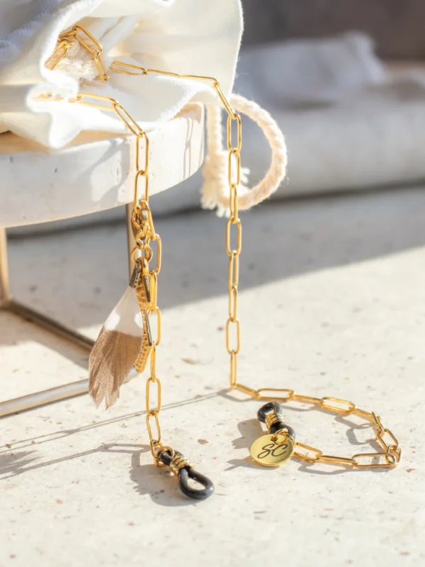 Cordão Sunny Cords Liberty Spirit Gold White, Feather