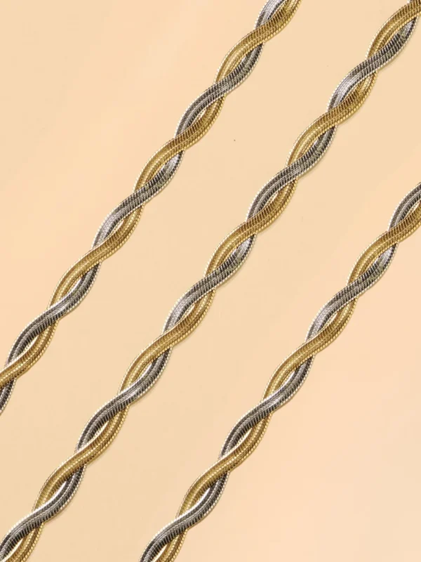 Cordão Sunny Cords Braided Jane Gold Silver