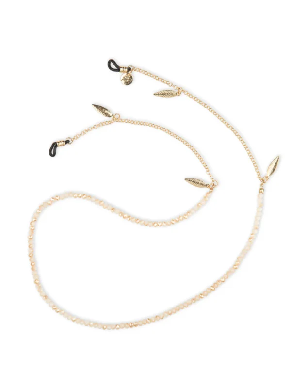 Cordão Sunny Cords Bead It Pearl White Silver Feathers